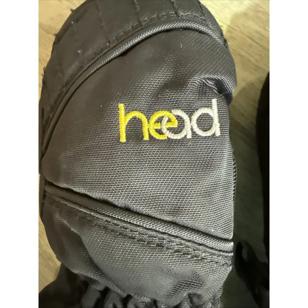 Head KIDS YOUTH Winter Ski Gloves Black Zippered Sides Very Soft Lining XXS